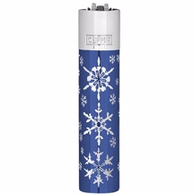Clipper Metal Lighter - Winter Flakes Silver