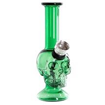 Champ HIGH - Mini Skull Glas Bong Grön 12 cm