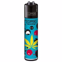Clipper Lighter - Bad Smiles Blue