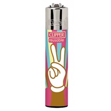 Clipper Lighter - Hippie Moments Brown