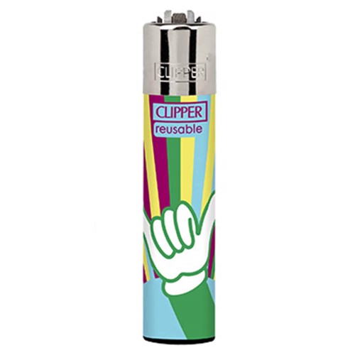 Clipper Lighter - Hippie Moments Green