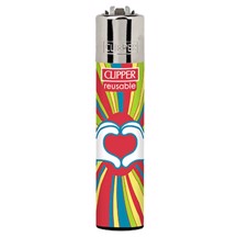 Clipper Lighter - Hippie Moments Red