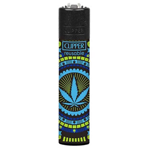 Clipper Lighter - Power Leaves Blue