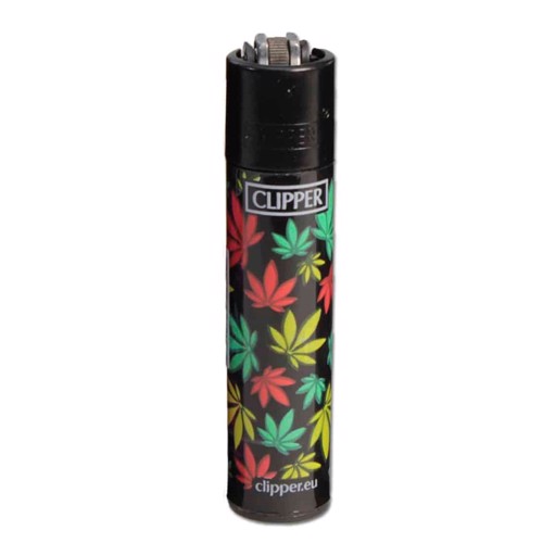 Clipper Lighter - Weed Leaf Rasta