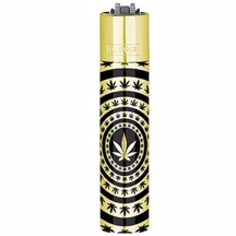 Clipper Metal Lighter - Leaf Gold