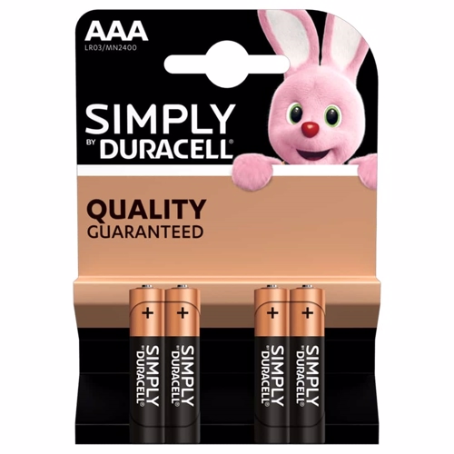 Duracell - Simply Alkaline (AAA) 4 st