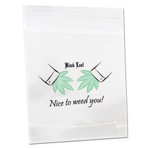 Blixtlåsväskor - Black Leaf Nice To Weed You 40x60mm 100 st