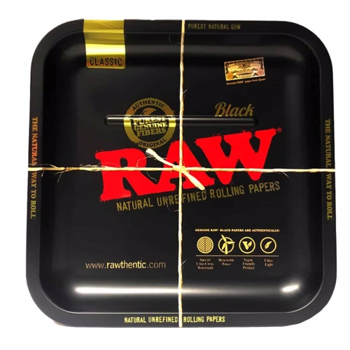 RAW - Svart fyrkantig metallbricka