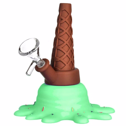 Scott - Green Ice Waffle Silikon Bong 13 cm