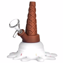 Scott - White Ice Waffle Silikon Bong 13 cm