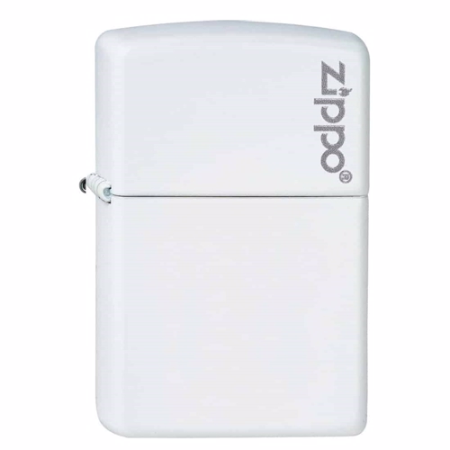 Zippo - Vit Matt Logotyp